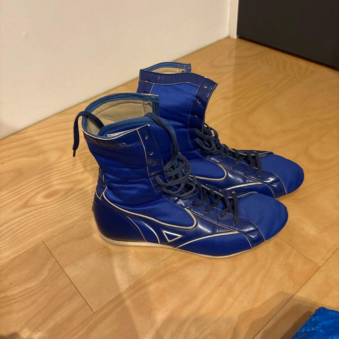 ボクシングシューズ 青 ハイカット　値下げ交渉歓迎