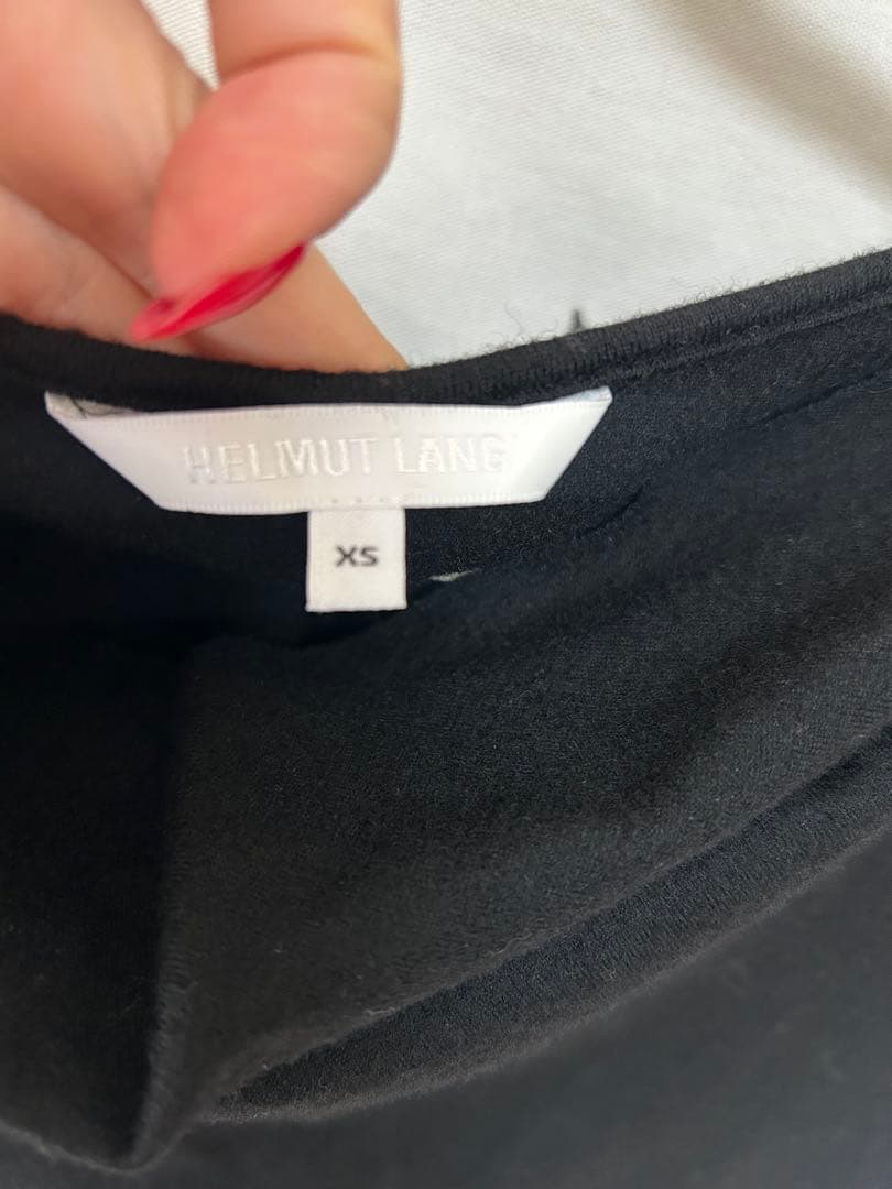 極美品【HELMUT LANG 】ブラック アシンメトリーワンピース XS