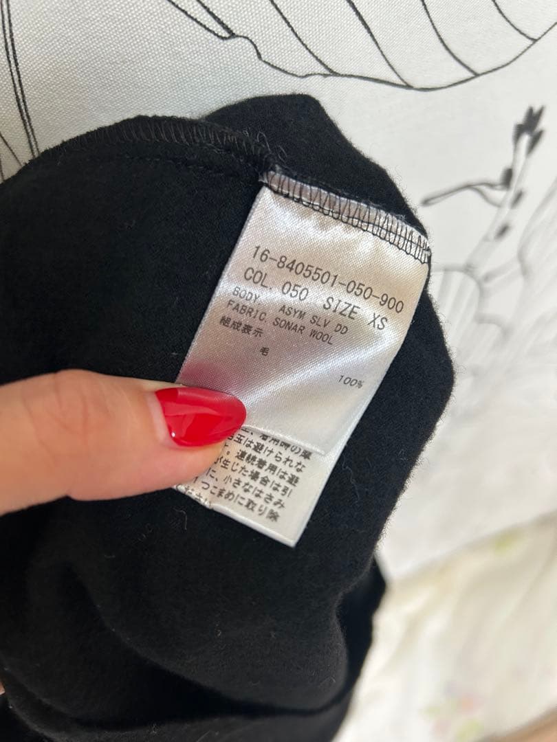 極美品【HELMUT LANG 】ブラック アシンメトリーワンピース XS