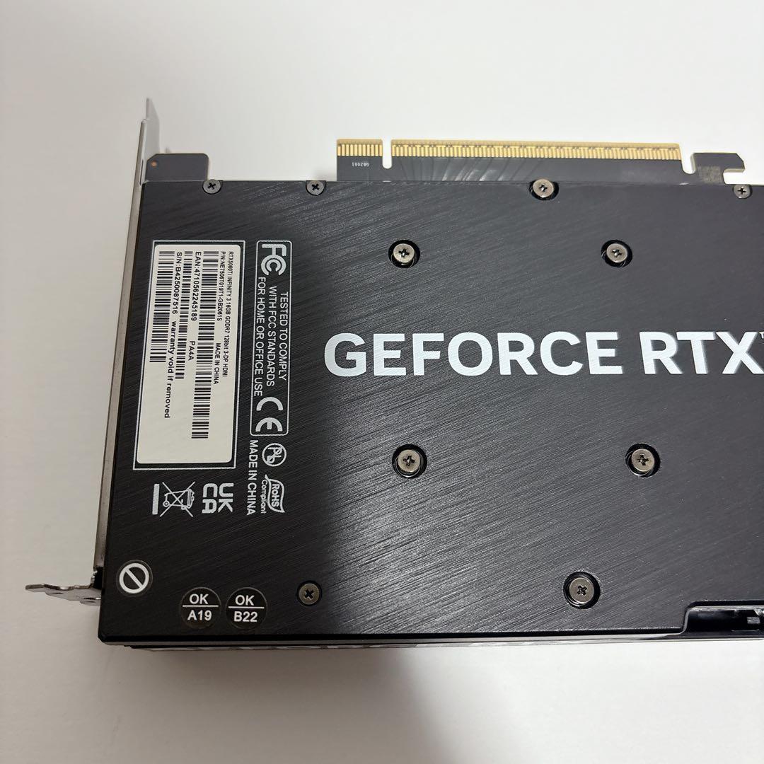 【動作確認済】PALIT GeForce RTX 5060 Ti 16GB
