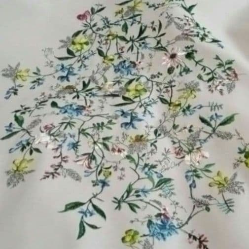 希少【Lois Crayon ♡ロイスクレヨン】花刺繍　ノーカラー　コート　M
