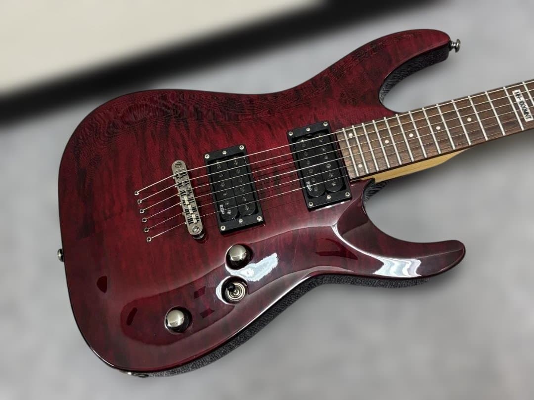 ギター ESP LTD MH-100QMNT See Thru Black Cherry