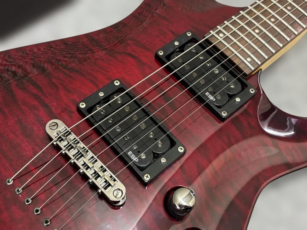 ギター ESP LTD MH-100QMNT See Thru Black Cherry