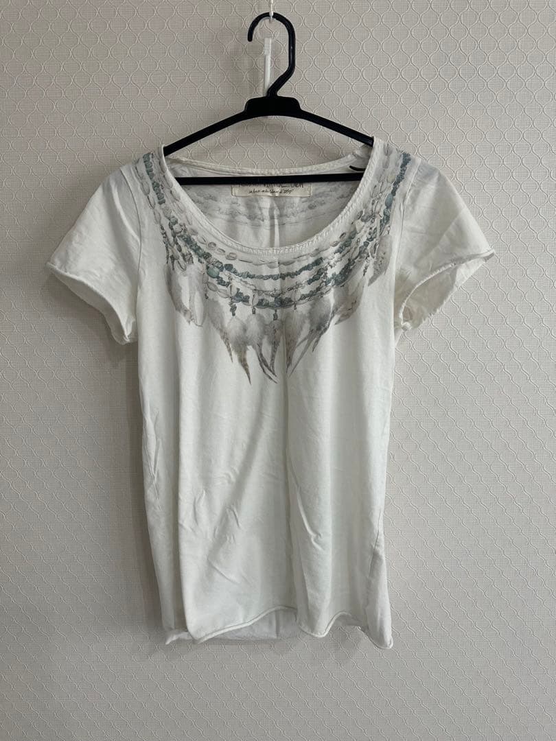 goa羽根のプリント ホワイト Tシャツ×②枚
