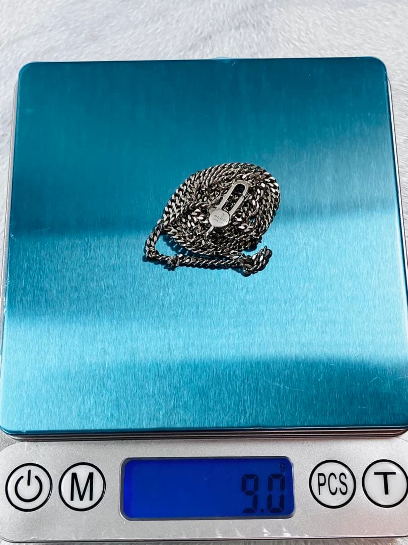 【超美品】GUCCI クローム喜平チェーン ネックレス 男女兼用　SV925