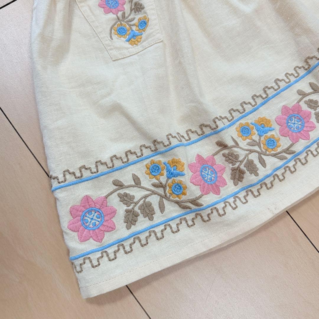 美品　apolina PINAFORE エプロンワンピース　2-3y