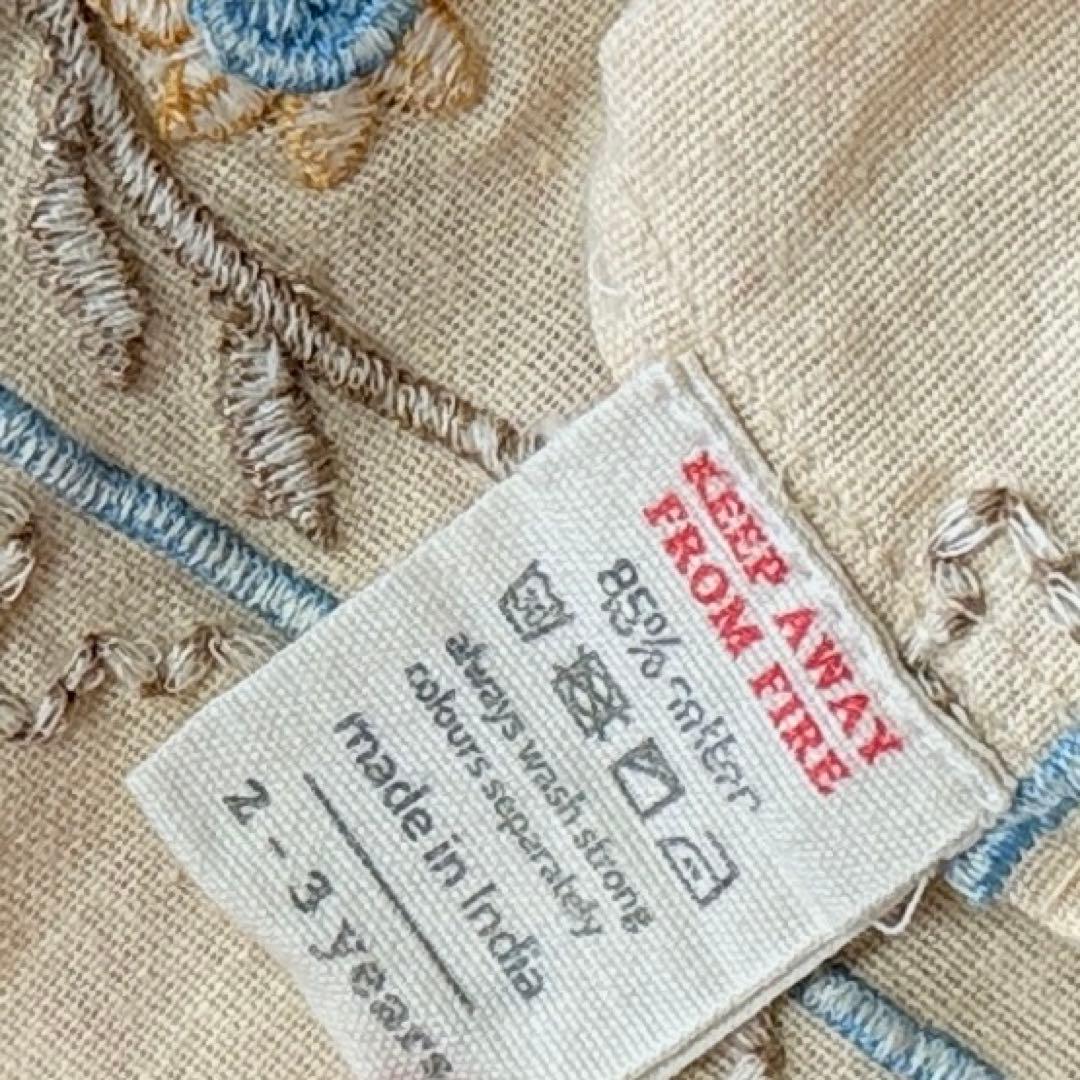 美品　apolina PINAFORE エプロンワンピース　2-3y