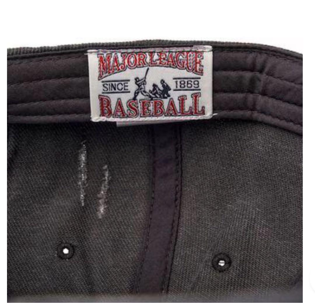 SALE!!【MLB korea】韓国限定＊ダメージキャップ＊ダークグレー＊新品