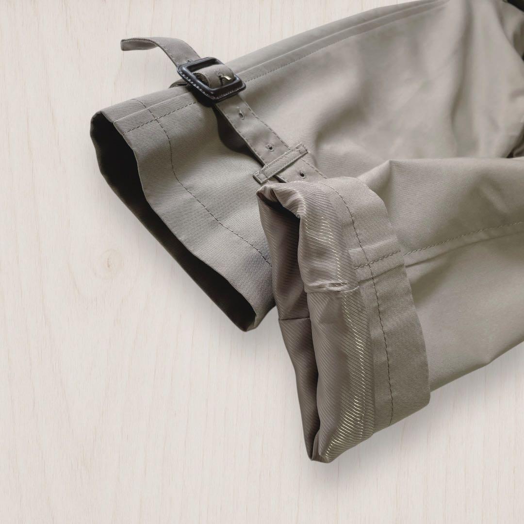 【上品】新品 N.O.R.C ロングトレンチコート カーキ S 通勤通学にも◎