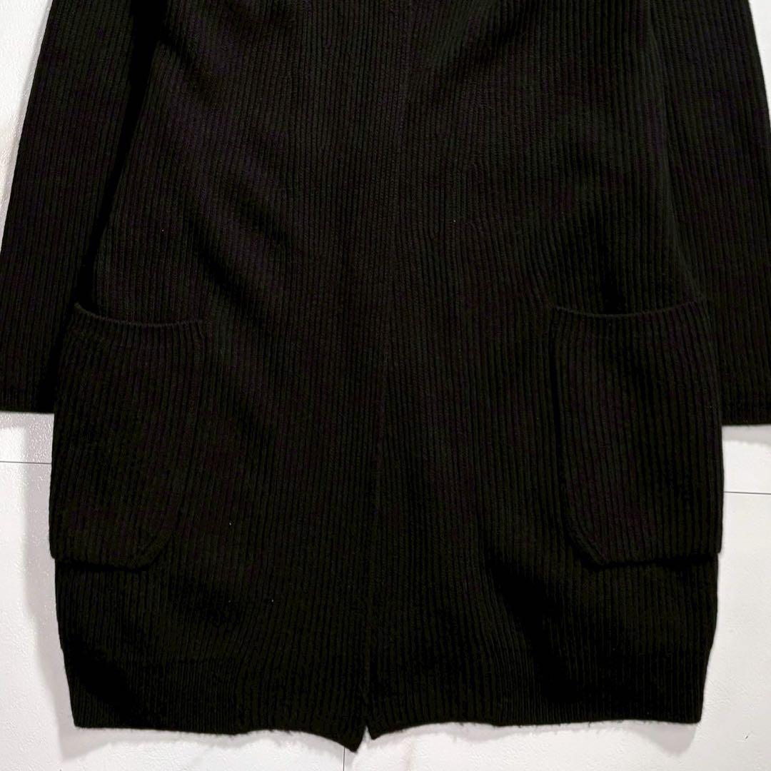 専用【美品】マックスマーラ カシミヤ フード ロングカーディガン ベルト 黒 M