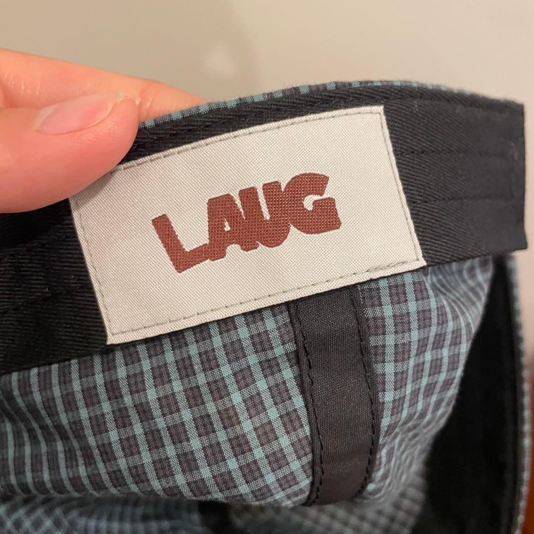帽子 LAUG PLAID ORGANIC COTTON CAP (BLUE)