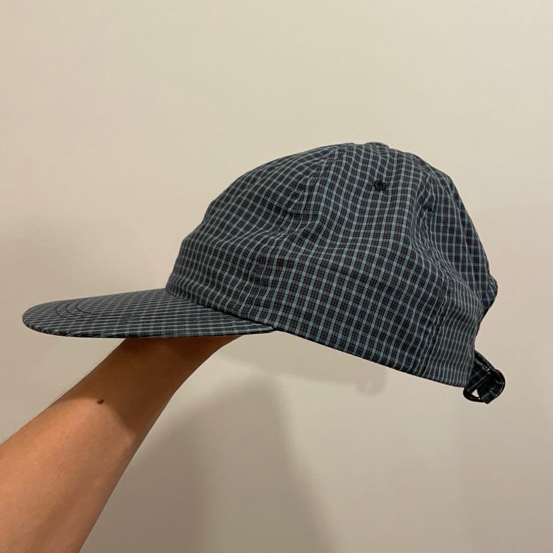 帽子 LAUG PLAID ORGANIC COTTON CAP (BLUE)