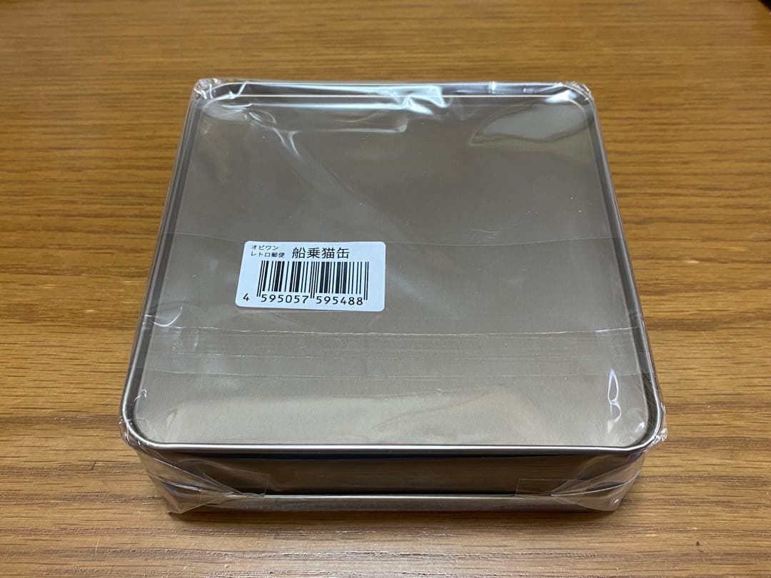 【匿名配送】文具女子博　トーキョー　オビワンレトロ郵便　船乗猫　新品　猫缶