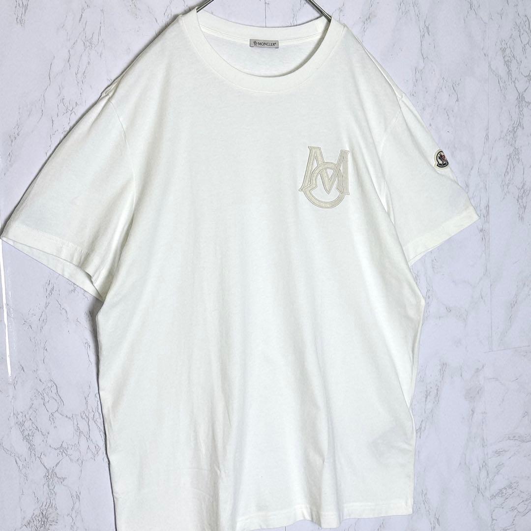 【希少サイズ/XXL】モンクレール　2023近年モデル　Mパイルロゴ　tシャツ