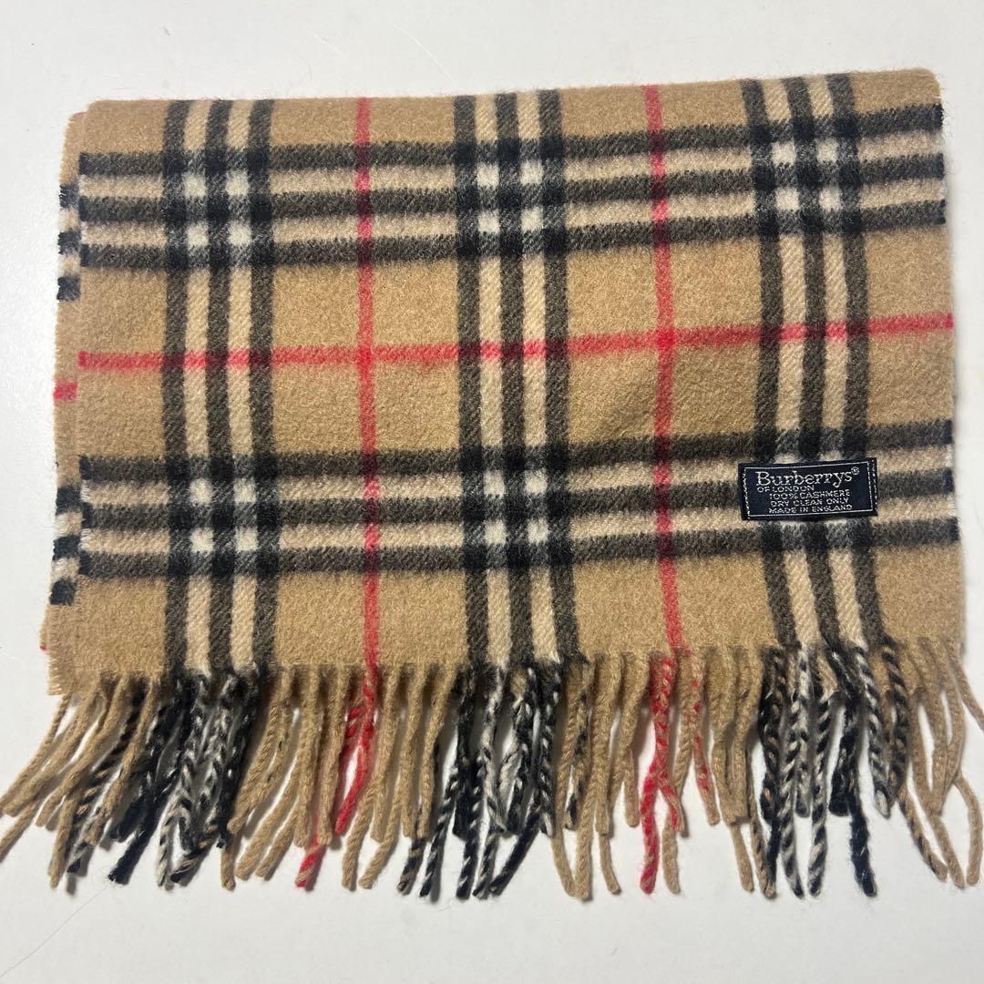 a*a様 Burberry's 100%カシミヤ チェックマフラー