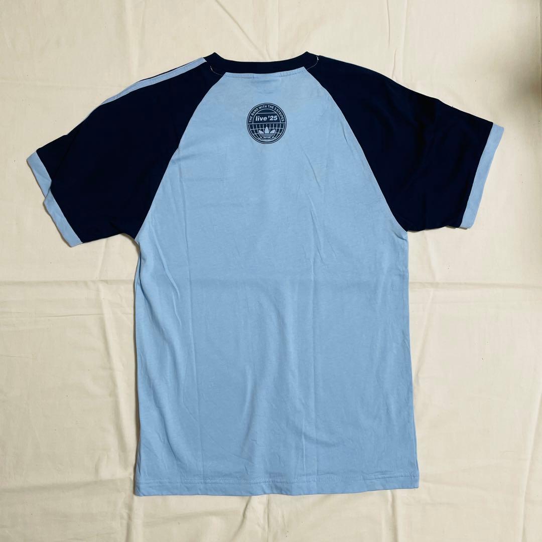 美品 国内正規S adidas × oasis Tシャツサックス×ネイビータグ付