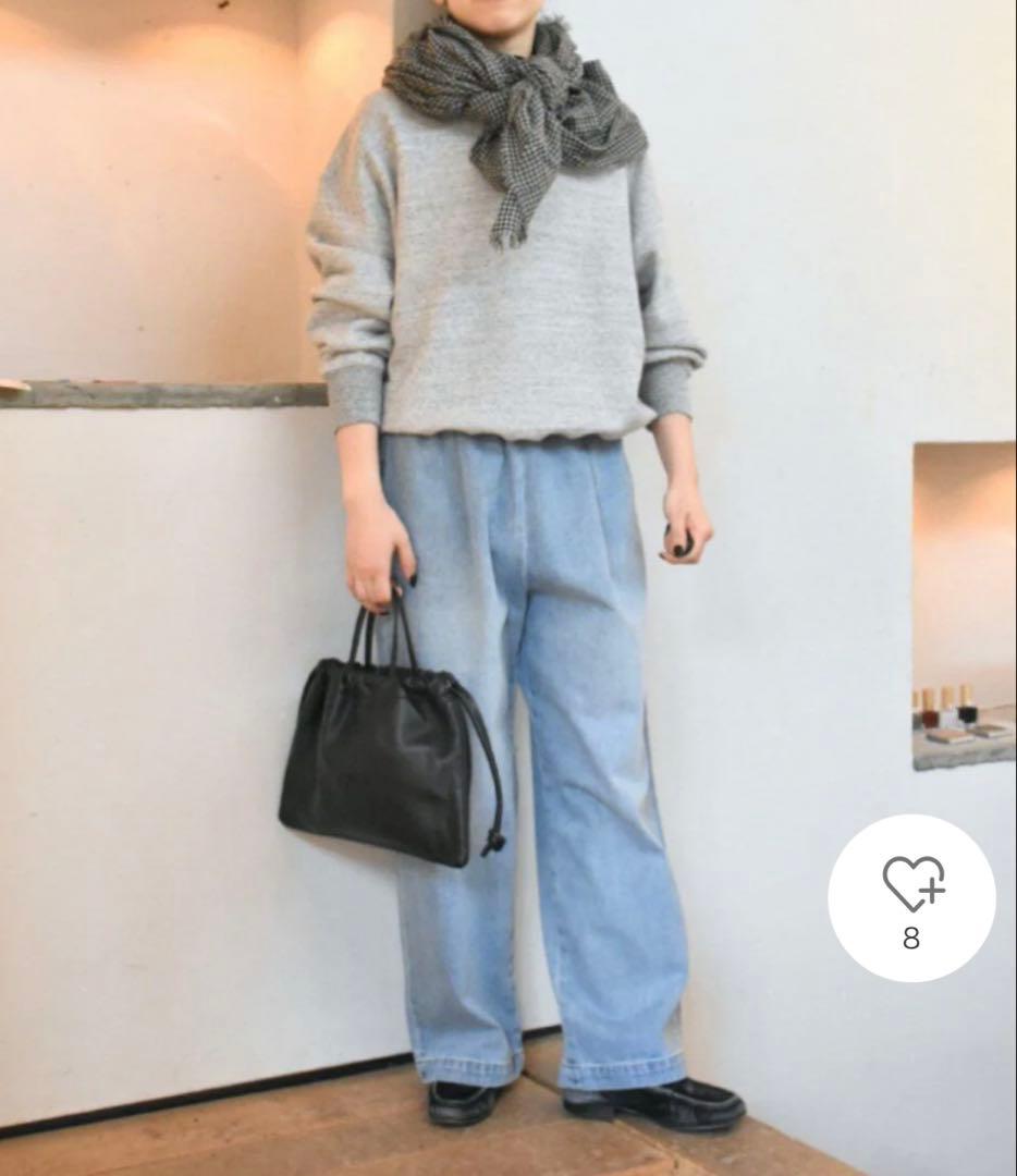 かぐれ　新品　今季　フェードデニムイージーパンツ　ジーンズ　2026春夏