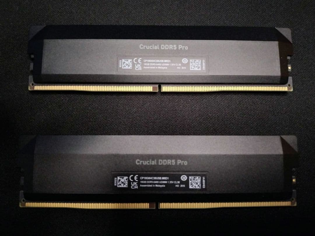 メモリー crucial Pro DDR5 32GB (2x16GB) 6400MT/s