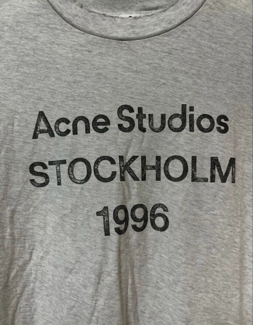 【正規品】Acne Studios ダメージ加工Tシャツ ロゴTシャツ
