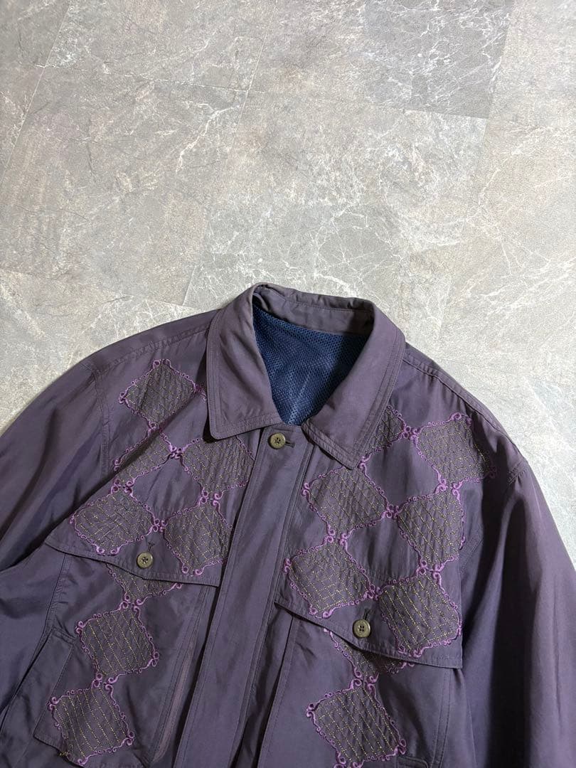 ジャケット・アウター 90s Vintage silk zip up jacket archive