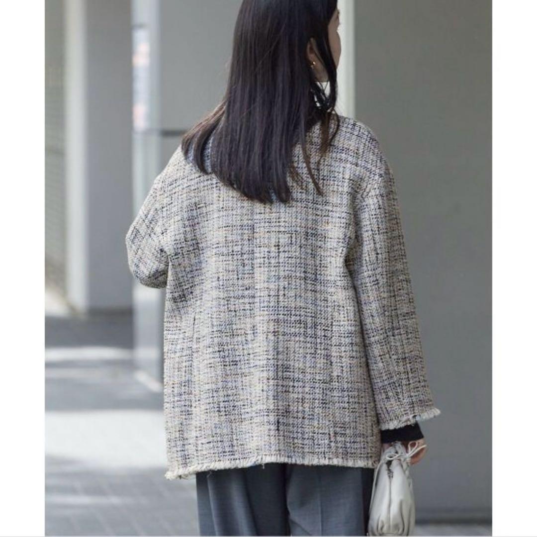 美品 ジャーナルスタンダード GIOLICA ラメツイードBIGジャケット