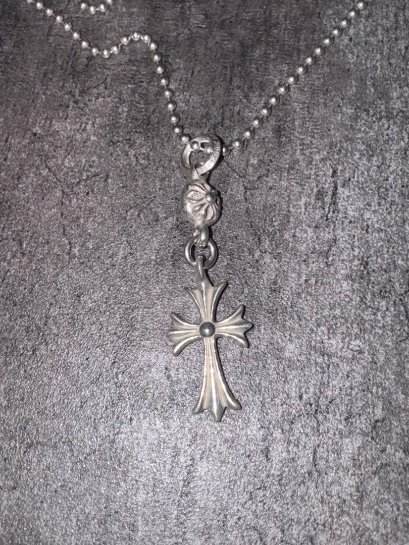 1ボールタイニーCHクロス チャーム　クロムハーツ　シルバーネックレス