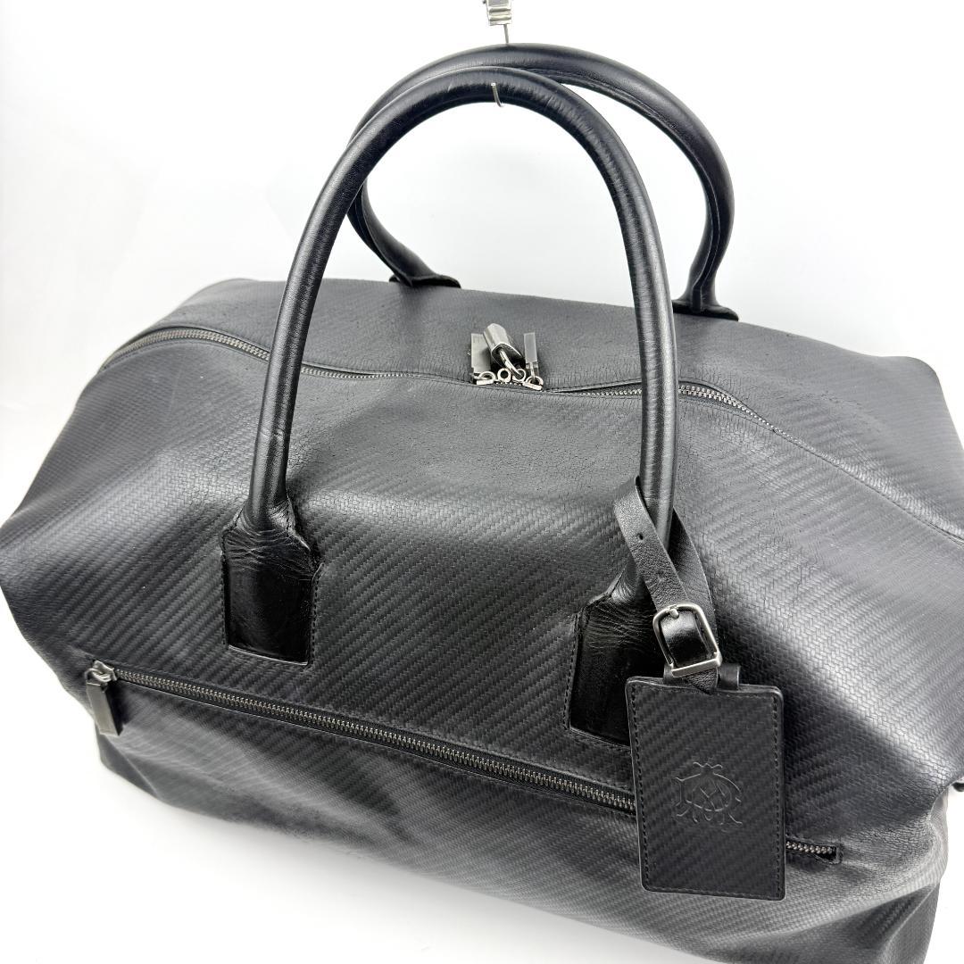 dunhill シャーシ ボストンバック カーボン ブラック 大容量