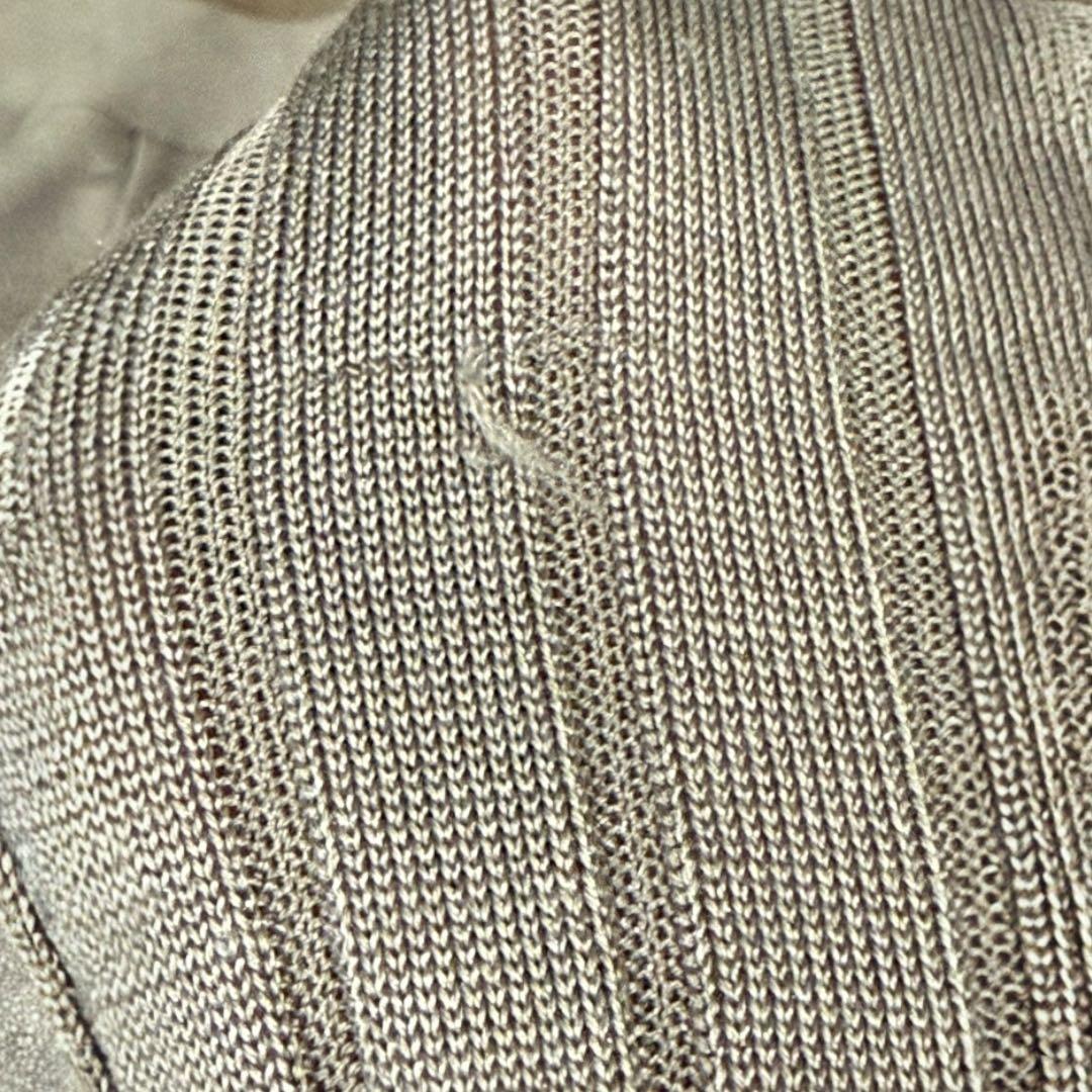 SLOANE カーディガン　シルク100% 18Gリブ Ｖネック 未使用タグ付