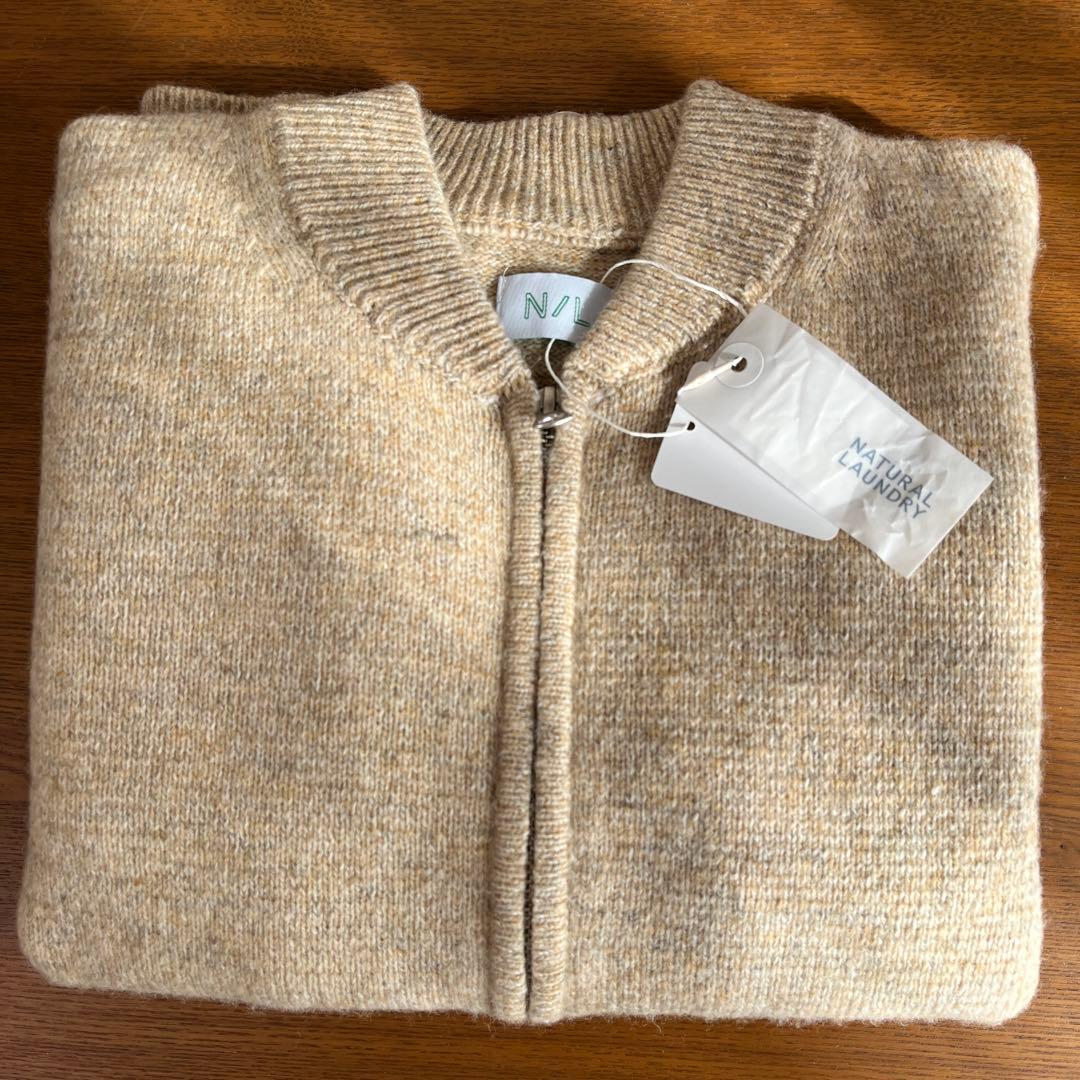 NATURAL LAUNDRYメランジラム　カーディガン　ZIPブルゾン