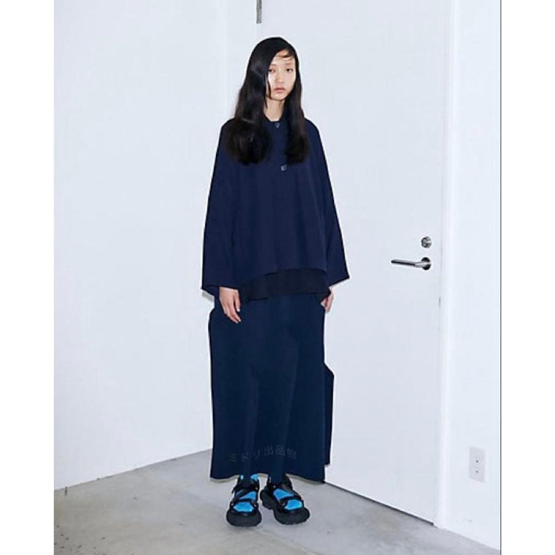 ENFOLD FLARE DRAPE SKIRT ブラック　変形フレアスカート