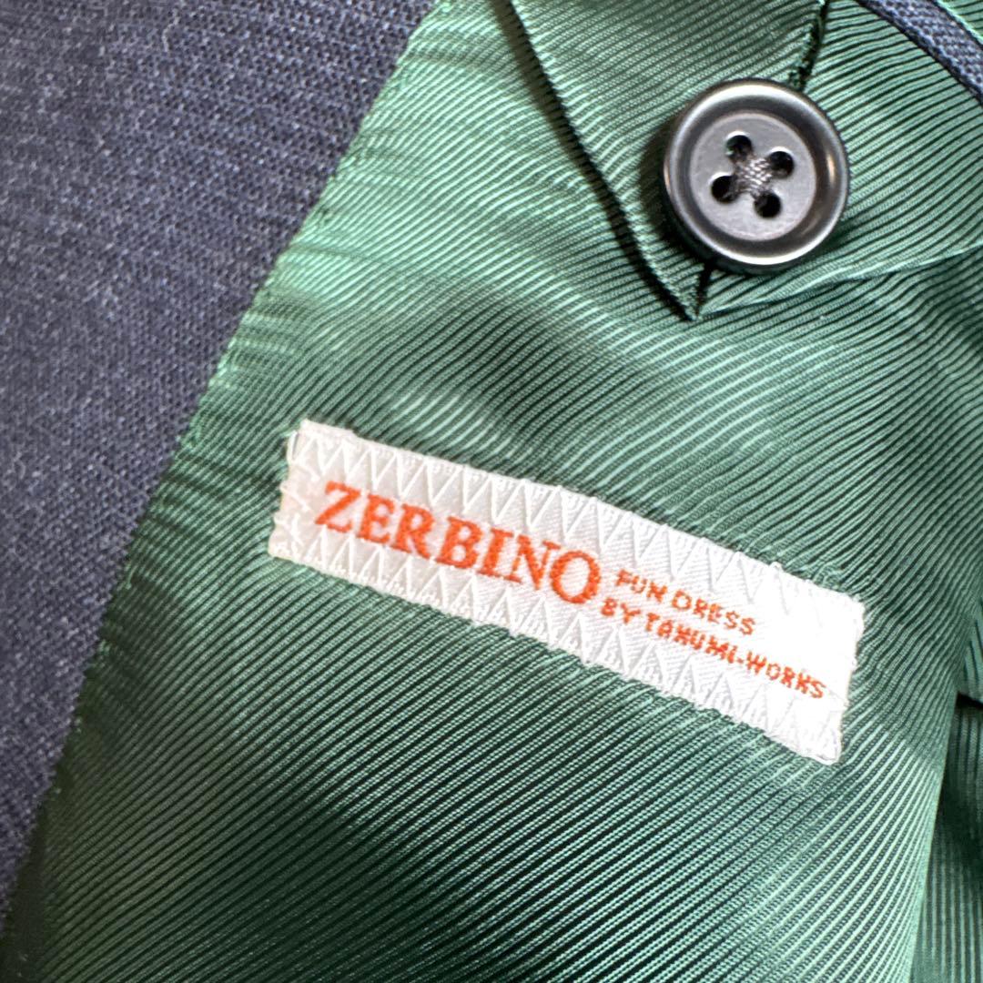 56 未使用　春秋　ゼルビーノ　zerbino ブレザー　ネイビー　M 46