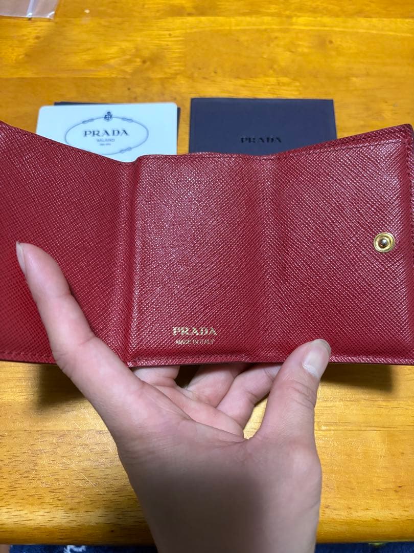 【PRADA】　サイファーノメタル　スモールウォレット　三つ折り財布