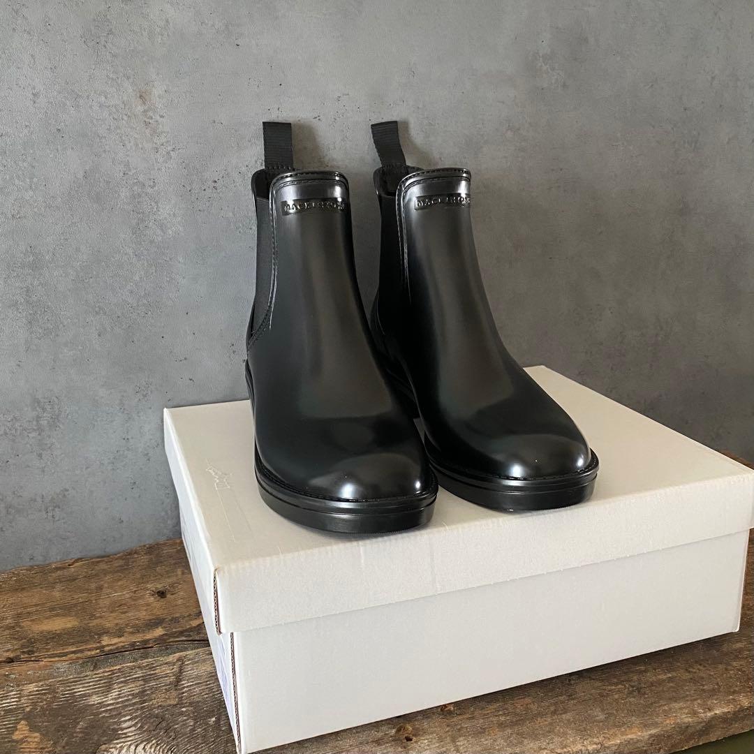 黒 マッキントッシュ MACKINTOSH サイドゴア レインブーツ ショート