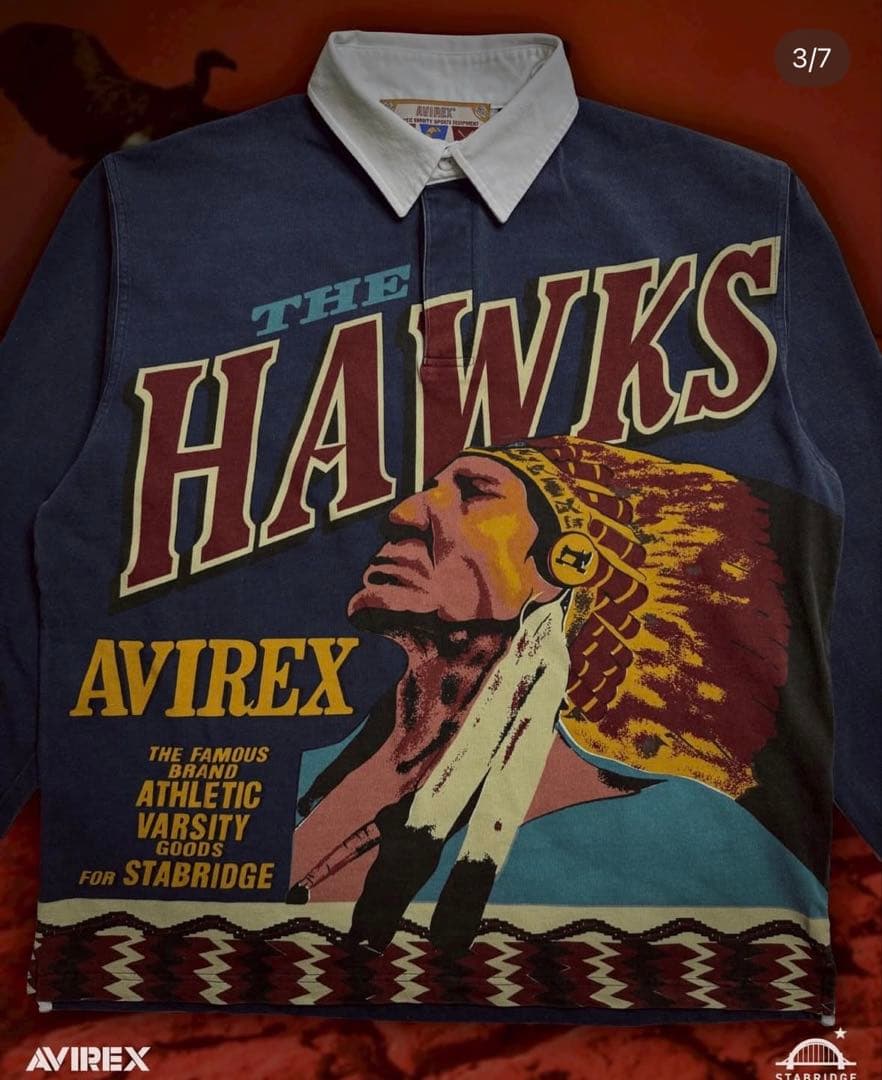 AVIREX STABRIDGE HAWKS RUGBY SHIRTS Lサイズ