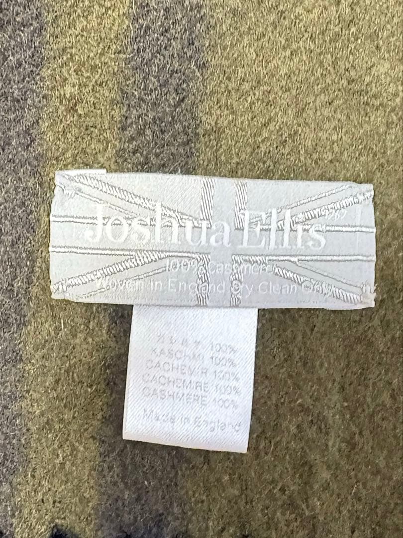Joshua Ellis カシミヤ100% チェック大判ストール