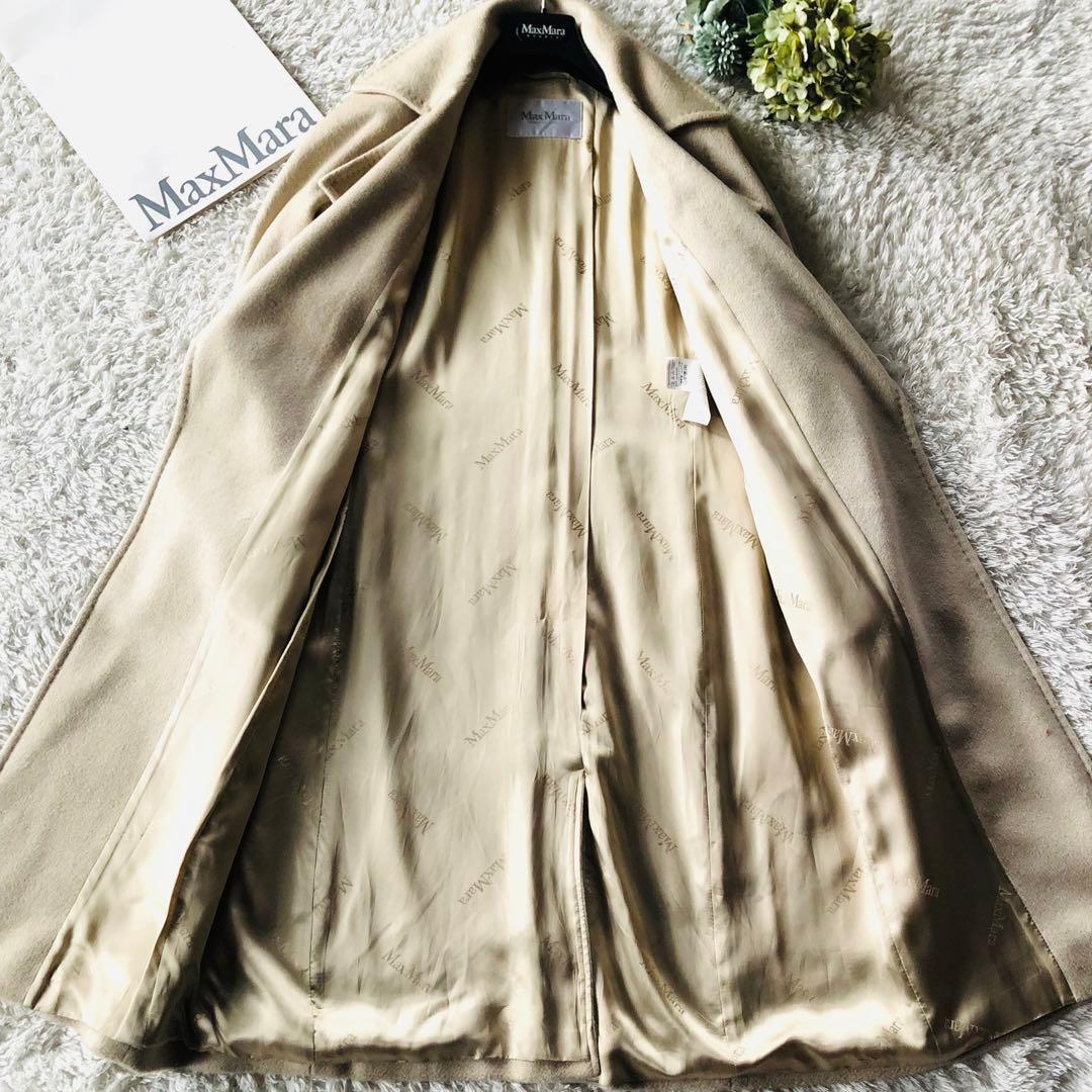 希少42✨美品 近年マックスマーラ マニュエラコート カシミヤ100% ベージュ