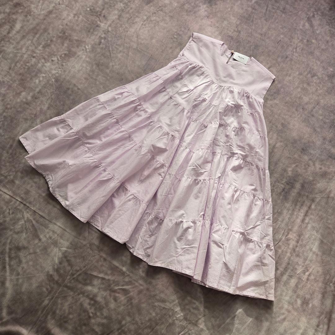 未使用級 Merlett ワンピース チュニック フレア ピンク LANAI