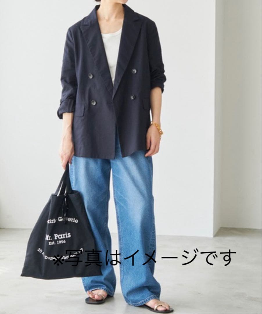 24SS スローブイエナ リネン テレデランジャケット ブラック