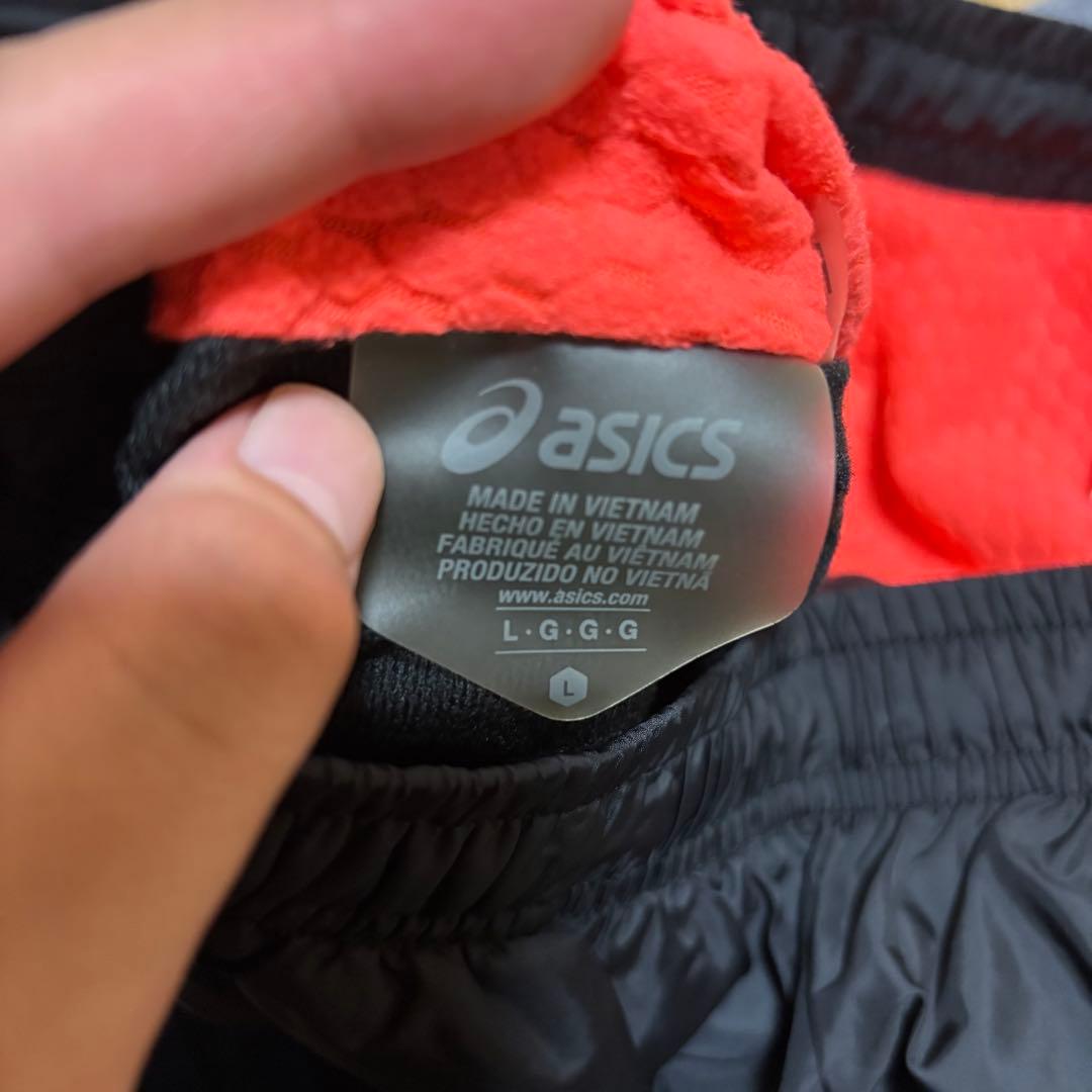 asics アシックス ブラック ジャージ　上下セットアップ　L