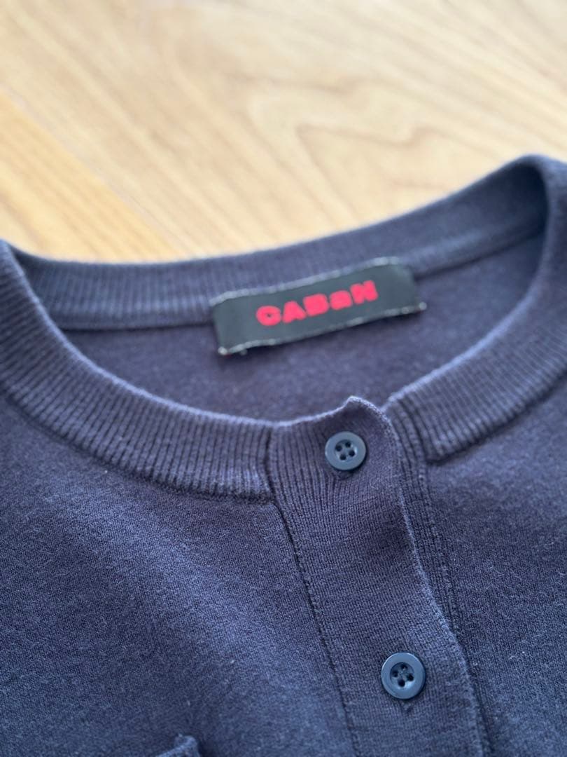 CABaN クルーネックニットカーディガン サイズS ネイビー