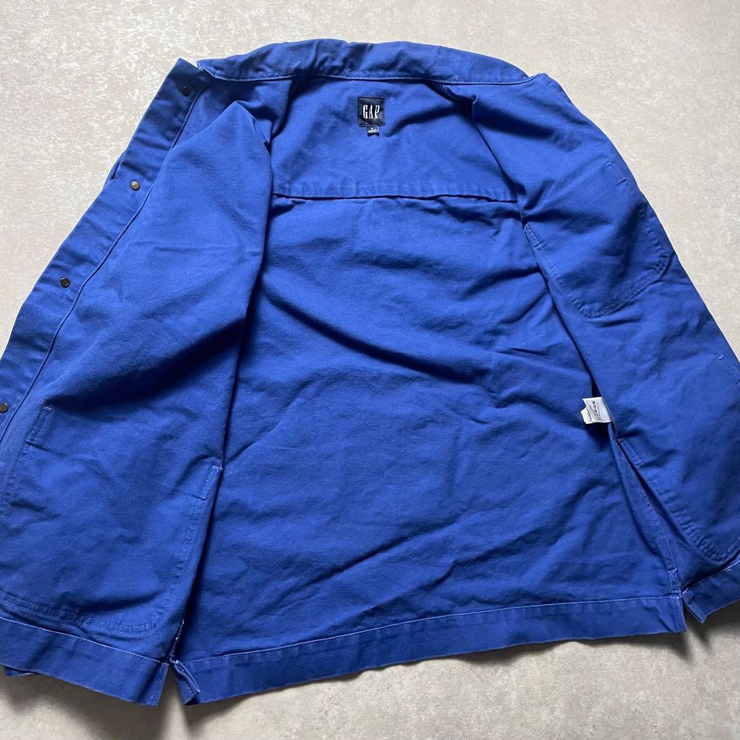 90s OLD GAP フレンチワークジャケットブルーダック地カバーオール古着