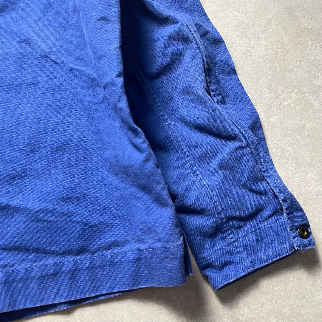 90s OLD GAP フレンチワークジャケットブルーダック地カバーオール古着