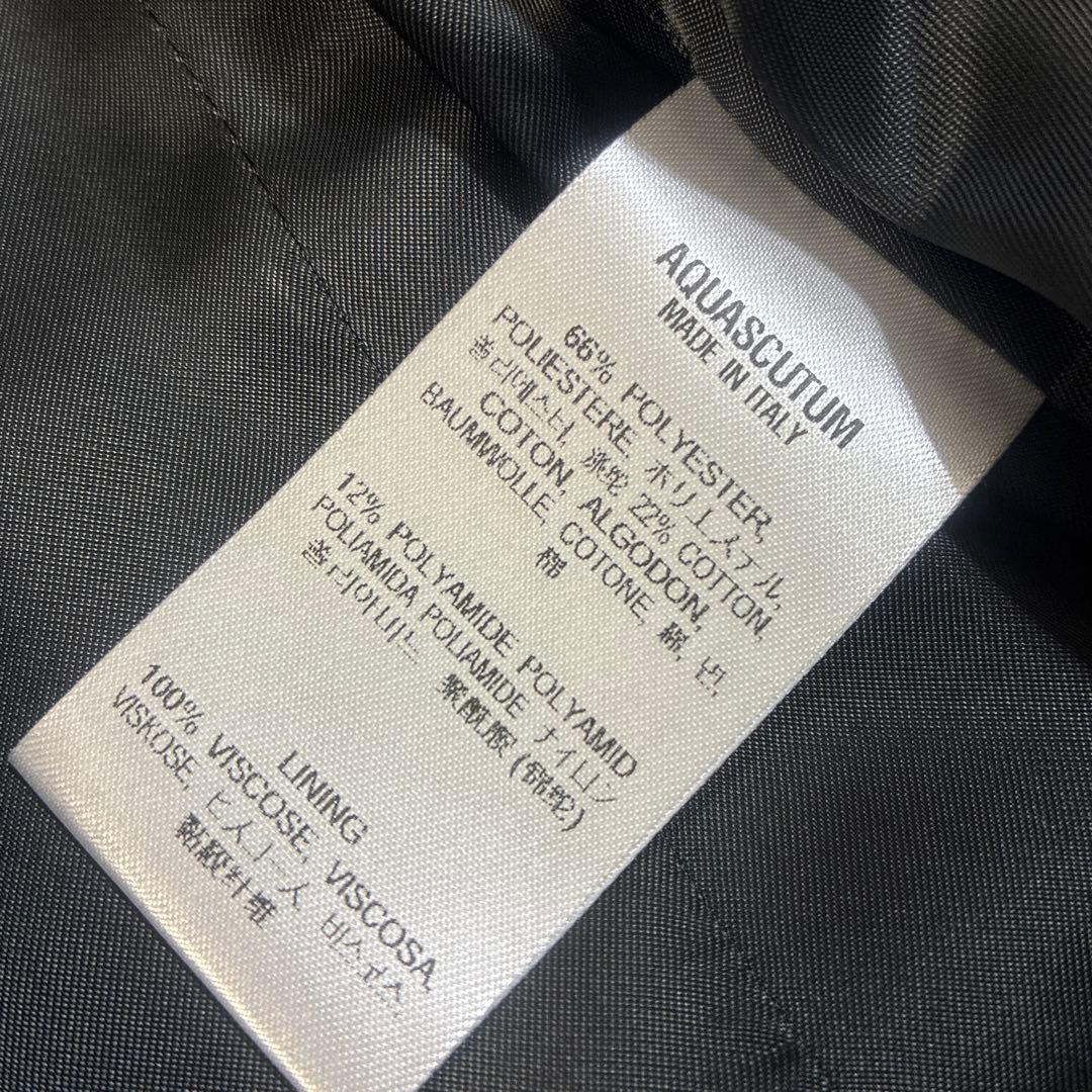 新品　Aquascutuトレンチコート　カーキ　ブラック　サイズ12