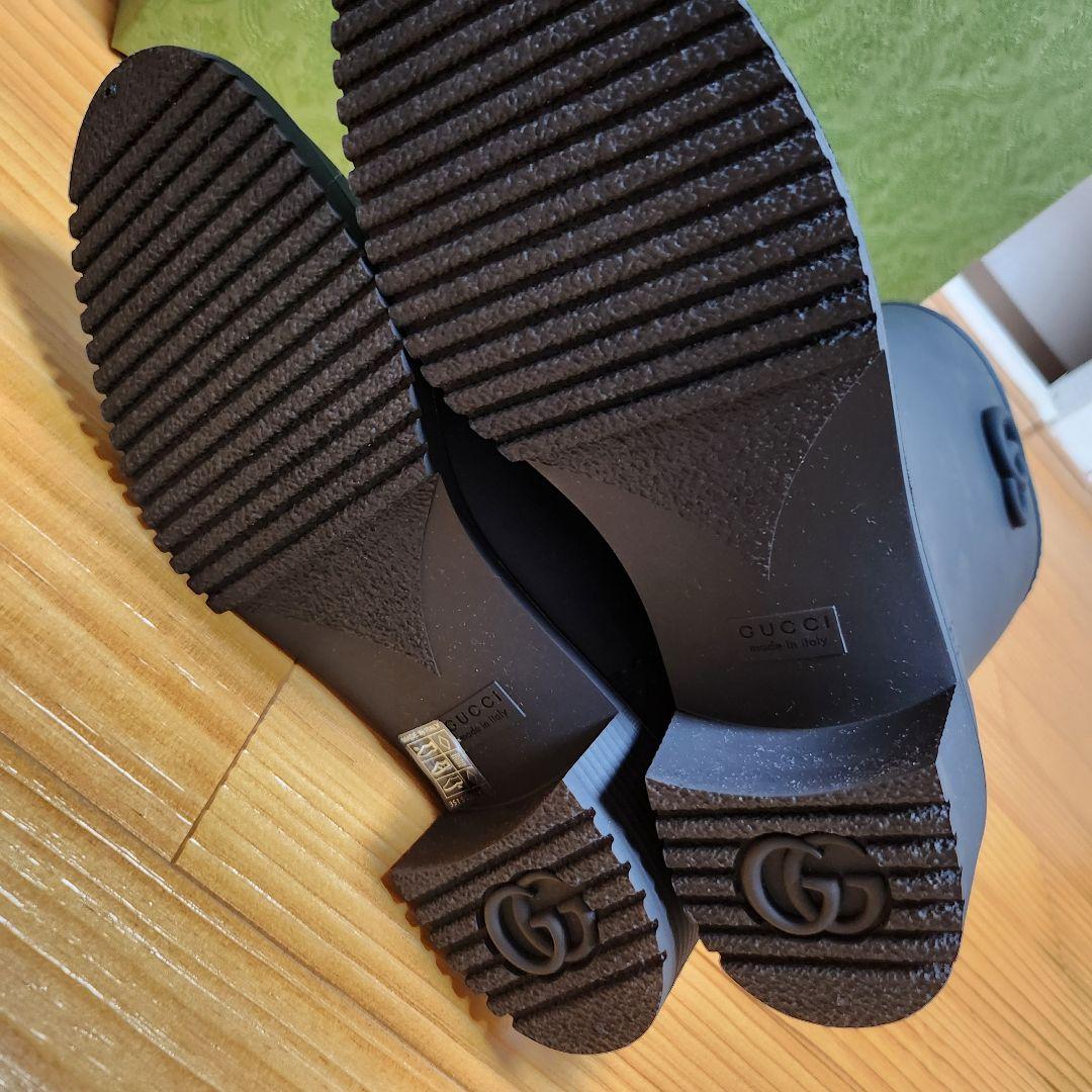 【新品】GUCCI 長靴 レインシューズ レインブーツ GGロゴ付き