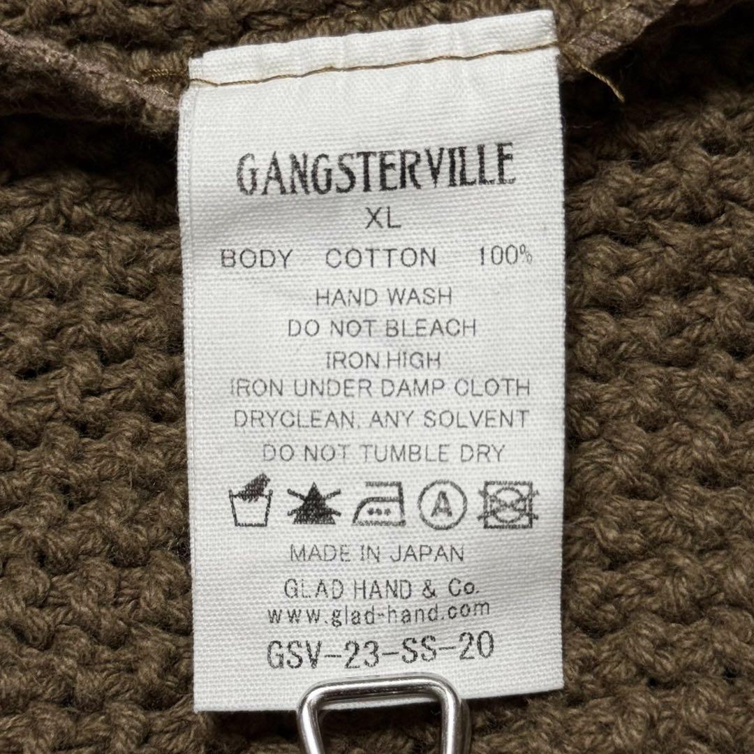 GANGSTERVILLE ギャングスタービル ニットベスト XL ワンポイント