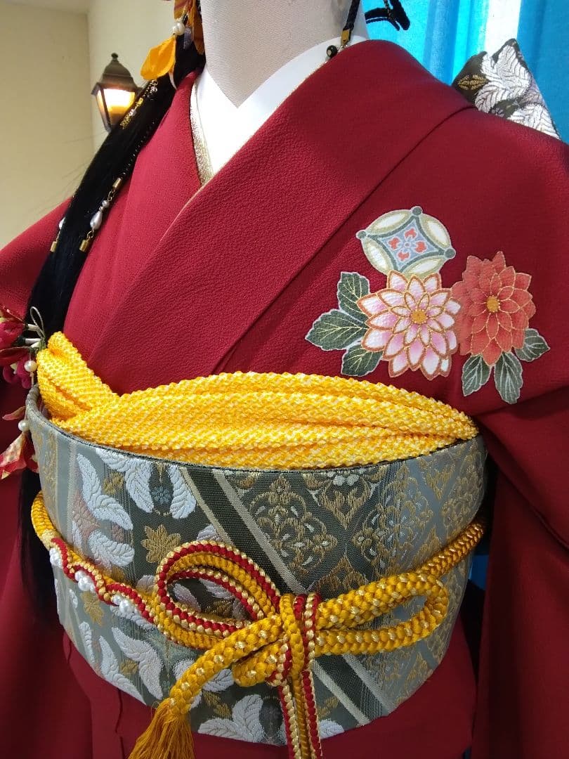 振袖フルセット、正絹振袖成人式、重ね衿帯揚げ帯締め、西陣袋帯、襦袢、ガード加工