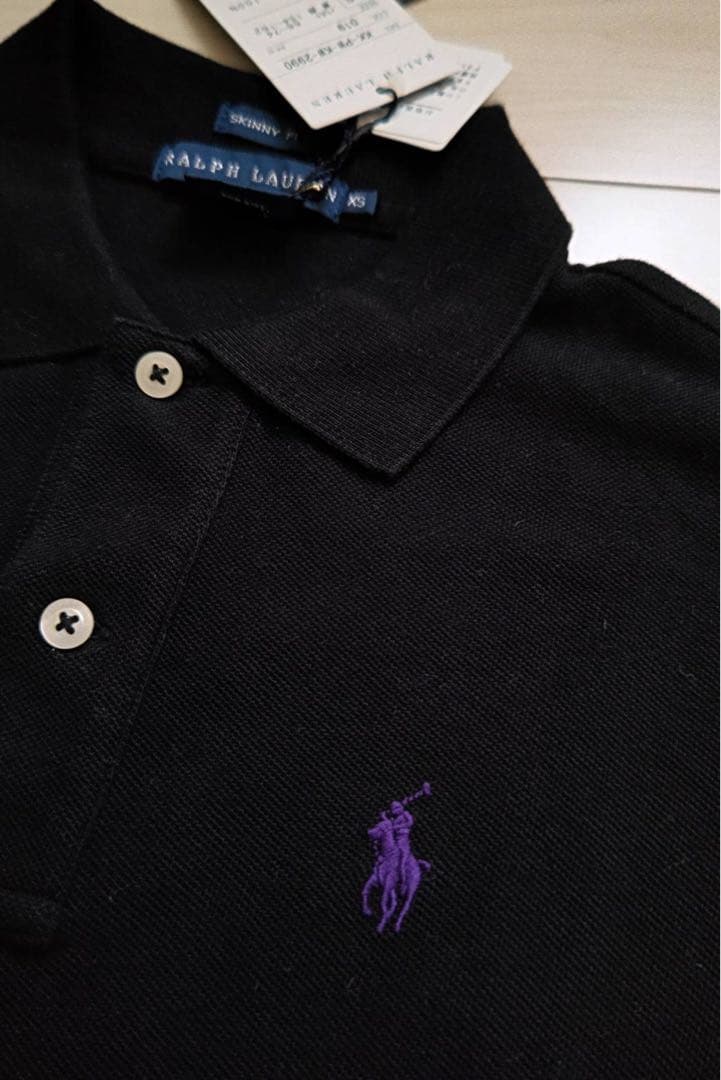 新品タグ付　RALPH LAUREN ポロシャツ　ブラック XS