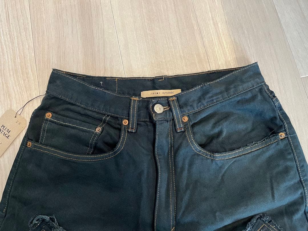 パンツ juemi Rise Linking Black Denim