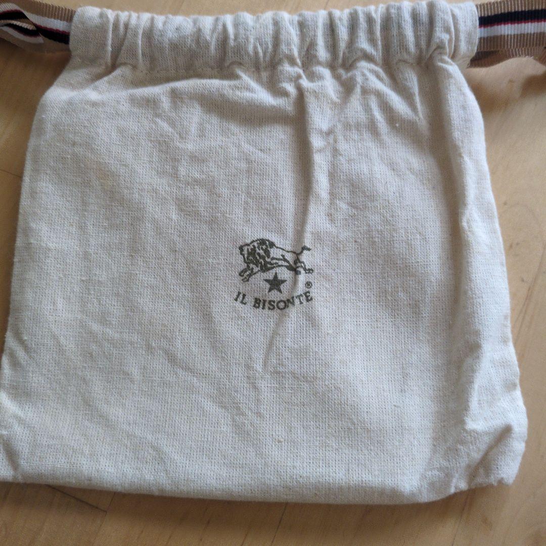 IL BISONTE グレー 二つ折り財布 収納袋付き