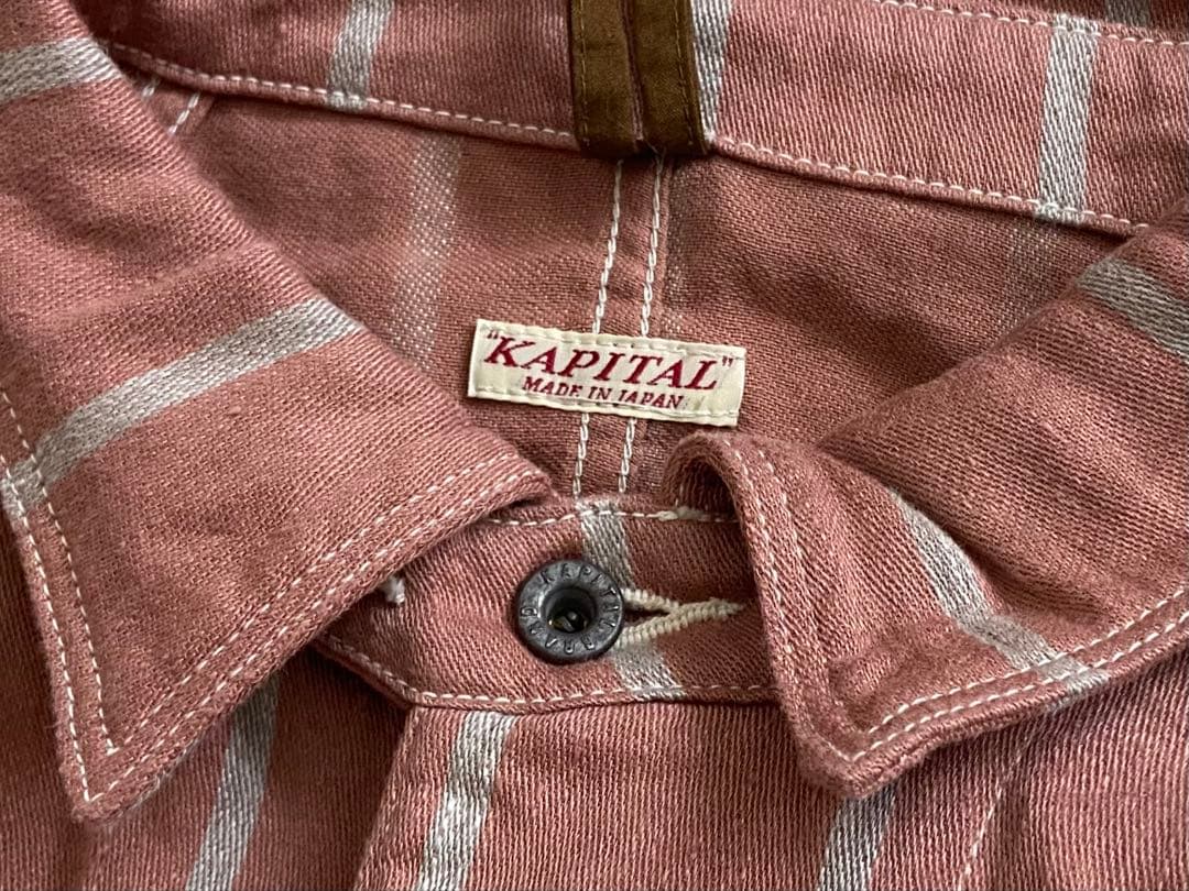 KAPITAL キャピタル リネン ストライプ カバーオール ジャケット
